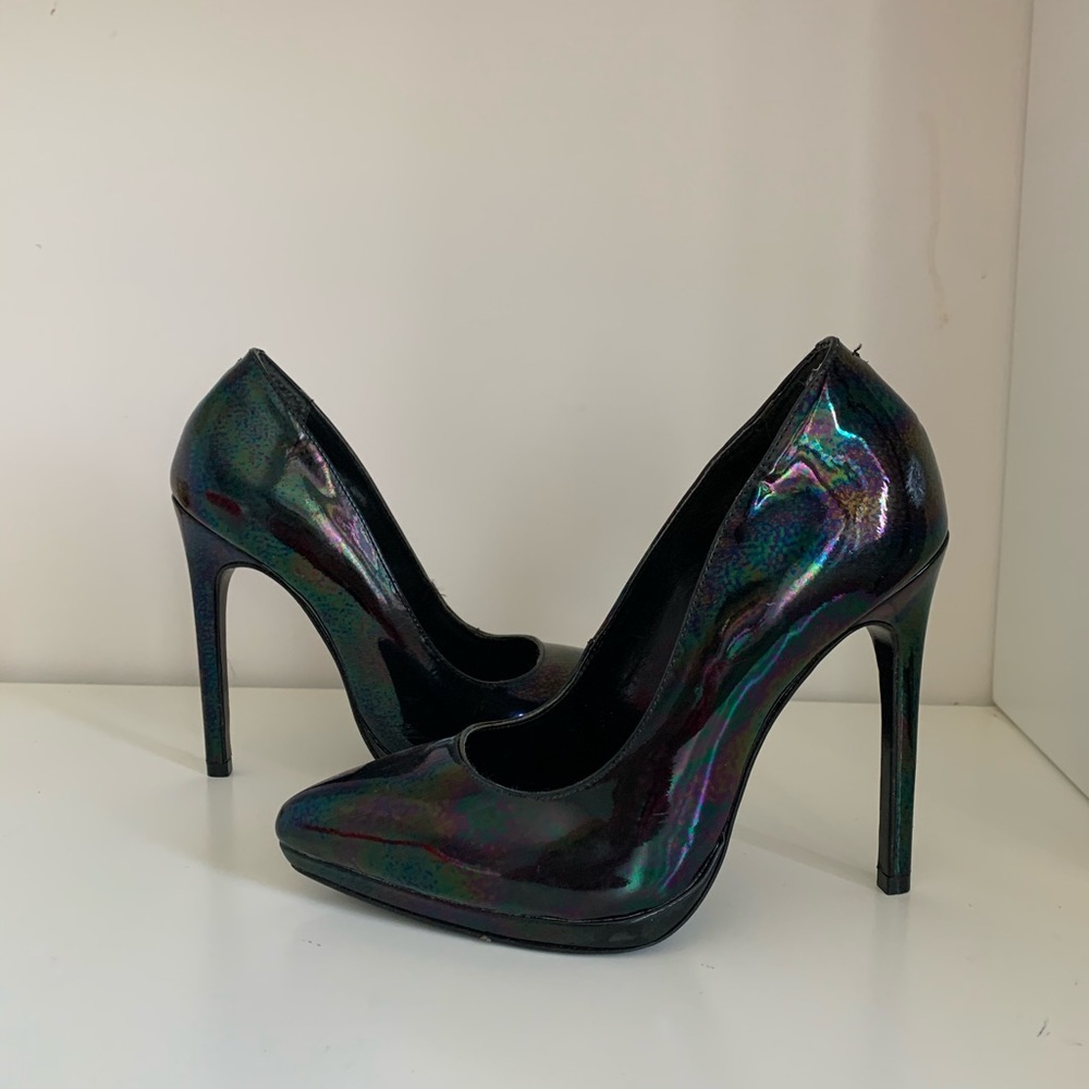 TOPSHOP Oil slick heels